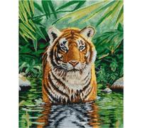 DMC Set punto croce "Tiger pool", schema di conteggio, 36x43cm