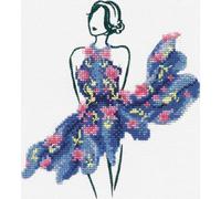 DMC Set punto croce "Tutu Blue", schema di conteggio, 15x16cm