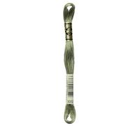 DMC Stranded Cotton, filo da ricamo in cotone, matassina da 8 metri. , Cotone, Green - Grey, 12-Pack