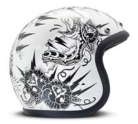 Dmd Vintage Open Face Helmet Bianco,Nero XS