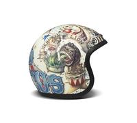 DMD Jet Retro Circus XS, Casco Unisex-Adulto, Multicolore