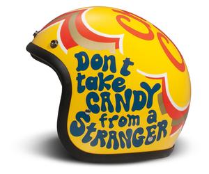 DMD Retro Candy Casco Jet unisex giallo, taglia XS