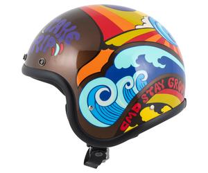 DMD Retro Trip Casco Jet unisex marrone, taglia S