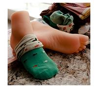 DMETE 19 cm Little Kids Girl Real Dimensioni Simulation Simulazione Piede Modello Photo Calze da Calze Calzino per Scarpe Gioiello(Wheat Silicone 1pair)