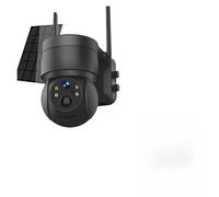 DMETE 4MP HD Solar Camera PTZ Outdoor Wireless Security Battery Long Standby CCTV IP Cam Video Surveillance Cameras Installazione semplice(4MP Black Camera)