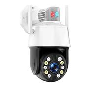 DMETE 5MP Telecamera di Sicurezza Esterna 1080P Cam 30X Zoom Ottico 60M IR Visione Notturna Smart Home CCTV Videosorveglianza H.265 Camhi Installazione semplice(5MP Camera Add 128GB)