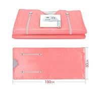 DMETE Coperta for Sauna Termica a infrarossi lontani 2 Zone for Macchina for Terapia di disintossicazione for Il rilassamento del Corpo Domestico/Spa per Il Relax(Pink)