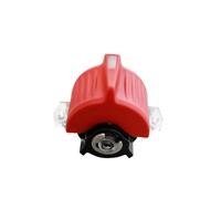 DMETE Joystick di controllo Joystick Hall piccolo ad asse singolo azionato con la punta e, doppia uscita e rotella a pollice SMC102B Manovra sicura(Blue light,ANGLED CAP_RED 5V)