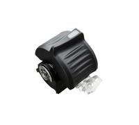 DMETE Joystick di controllo Joystick Hall piccolo ad asse singolo azionato con la punta e, doppia uscita e rotella a pollice SMC102B Manovra sicura(White light,ANGLED CAP_BLACK 5V)