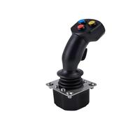 DMETE Joystick di controllo SMC61A3 Pulsante portatile monoasse a resistenza con impugnatura centrale, regolatore a bilanciere con maniglia di azionamento Tram Manovra sicura(24V,Output USB)