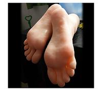 DMETE Mannequin Calze Piede Modello plastica Arte Silicone Femmina Maschio fasulto ombrelloni ombrellone Tarsel Osso Caviglia fittizio Umano Calzino per Scarpe Gioiello(Skin Toes Bone,Right Foot)