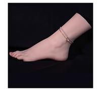 DMETE Modello di Piede Femminile Visibile vasi sanguigni in plastica riscaldabile manichino Liquido Gel silice Lifesize Art Femmina TPE Calzino per Scarpe Gioiello(all Silicone,Left Foot)