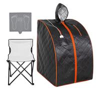 DMETE Sauna A Infrarossi Personale for La Casa, Tenda Spa for Sauna Portatile con Cuscino for Sedia Riscaldante Aggiornato for Il Rilassamento Detox Home Spa per Il Relax(WS)