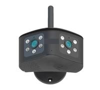 DMETE Telecamera Wi-Fi panoramica da esterno 4K 8MP 180° con angolo di visione ultra ampio IP a doppio obiettivo AI Rilevazione umana sicurezza CCTV 4MP Installazione semplice(4K Add128G Card)