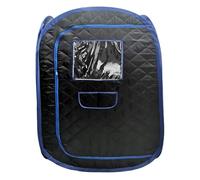 DMETE Tenda da Sauna Portatile, Spa Pieghevole for Tutto Il Corpo for Una Persona for Terapia disintossicante Senza e for Sauna per Il Relax(Black-No Steamer)