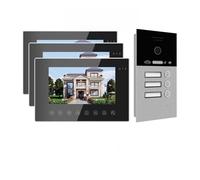 DMETE Videocitofono Tuya Smart da 7 pollici, app 1080P, Wi-Fi wireless, campanello con scheda RFIC, citofono for villa, portiere, 1-4 famiglie Notifiche in tempo reale(P253C-3M714B3-86G3)