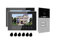 DMETE Videocitofono Tuya Smart da 7 pollici, app 1080P, Wi-Fi wireless, campanello con scheda RFIC, citofono for villa, portiere, 1-4 famiglie Notifiche in tempo reale(P253C-2M714B2-86G2)