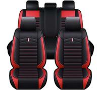 DMFCJQ Set di Coprisedili per Auto per BYD Han-EV 2022 2023 2024 2025, Set Completo di Coprisedili in Similpelle, Set Copri-Sedile per Anteriori E Posteriori, Accessori Auto Interno,Red-Line