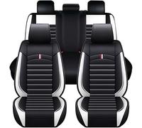 DMFCJQ Set di Coprisedili per Auto per BYD Han-EV 2022 2023 2024 2025, Set Completo di Coprisedili in Similpelle, Set Copri-Sedile per Anteriori E Posteriori, Accessori Auto Interno,White-Line
