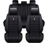 DMFCJQ Set di Coprisedili per Auto per Jaguar S-Type 2015-2023, Set Completo di Coprisedili in Similpelle, Set Copri-Sedile per Anteriori E Posteriori, Accessori Auto Interno,Black