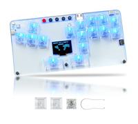 DmgicPro Stickless Arcade Stick 14 tasti All-Button Mini Fighting Game Arcade Stick Controller Fight Stick per PS3/PS4/PC/Switch (bianco)