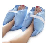 DMI Cuscino protettivo per tallone per alleviare la pressione da piaghe e ulcere, cuscino per piedi, idoneo FSA HSA, regolabile, blu, bianco, venduto come un set di 2