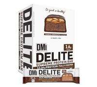 DMI INNOVATIVE NUTRITION DMI DELITE SUPREME PROTEIN BAR - Barretta Proteica 33% - Basso contenuto di zuccheri - Senza Olio di Palma - Doppio Cioccolato con Arachidi (12 x 60 g)