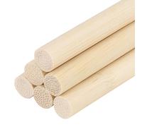 DMiotech 10pz 12" x 0,4" Bastoncini Bambù Naturali Non Finiti Bastoncini Artigianali Legno per Progetti Decorazione per Casa Realizzazione Artigianato Fai-Da-Te, Colore Legno.