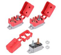 DMiotech 2 Set Interruttore Automatico 12-24V 20A, Interruttore Di Protezione Da Sovraccarico Tipo Bullone Auto Resettabile Con Copertura E Viti Per Audio Auto Barche Altoparlanti