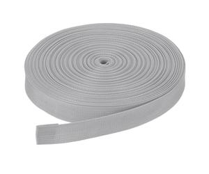 DMiotech 25 Iarde x 25mm Larghezza Nastro Nylon per Cinghie Piatte Cinghie Poliestere per Reggiatura Zaino Artigianale Fai da Te, Cucire, Riparazione Attrezzature Esterni, Grigio Chiaro