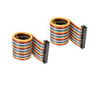 DMiotech 2pz 34 Perni IDC Piatto Fiocco Cavo 48cm Lunghezza 2.54mm Passo Scheda Ponticello Fili per Elettronico Progetti Tipo-C