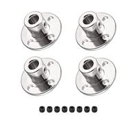 DMiotech 4pz 5mm Interno Diametro H12*D10 Flangia Accoppiamento Connettore Rigido Guida Albero Supporto Accoppiatore Albero Accoppiamento con Viti per Fai da te RC Modello Motori Argento