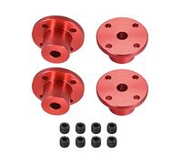 DMiotech 4pz 5mm Interno Diametro H15xD15 Flangia Accoppiamento Connettore Rigido Guida Albero Supporto Giunto Albero Giunto con Viti per Fai-da-Te RC Modello Motori Rosso