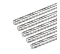 DMiotech 5pz M10 x 180mm Completamente Filettato Asta Barra Perni Morsetti | e Bulloni a U, 304 Inossidabile Acciaio, Destra Mano Filettature, Asta