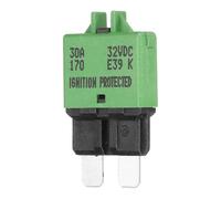 DMiotech Fusibile Mini Manuale Resettabile, 32V DC 30A ATC/ATO Interruttore Automatico Fusibili Resettabili Fusibili A Lame Basso Profilo Per Auto Camion SUV Barche Moto, Verde