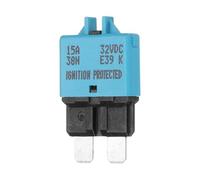 DMiotech Fusibile Mini Manuale Riavviabile, 32V CC 15A ATC/ATO Interruttore Automatico Riavviabile Fusibili A Lame Basso Profilo Per Auto Camion SUV Barche Moto, Blu