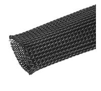 DMiotech Guaina Intrecciata per Cavi 40mm 12 piedi PET | Protettore per Tubi Idraulici e Tubo per Cablaggio, Ritardante di Fiamma Espandibile, per Protezione Cablaggio Auto