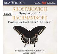 Dmitri Shostakovich / Sergei Rachmaninoff - Shostakovich - Symphony No. 5 / Rachmaninoff - Fantasy For Orchestra 'The Rock': The London Symphony Orchestra, André Previn