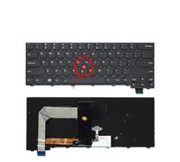 DMJBNBPO Tastiera portatile, compatibile con Lenovo, ThinkPad | T470S 01EN682 01EN641 SN20L82077 Layout inglese americano/russo con retroilluminazione(US Black Backlit)