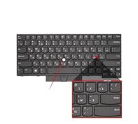 DMJBNBPO Tastiera retroilluminata russa RU, compatibile con Lenovo, | Compatibile conThinkpad E480 E490 T480S L480 T490 T495 L380 L390 Yoga L490 P43s E485 E495 Laptop(RU Black Hole)