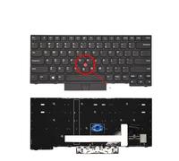 DMJBNBPO Tastiera retroilluminata russa RU, compatibile con Lenovo, | Compatibile conThinkpad E480 E490 T480S L480 T490 T495 L380 L390 Yoga L490 P43s E485 E495 Laptop(US Black S2 2018)