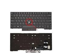 DMJBNBPO Tastiera retroilluminata russa RU, compatibile con Lenovo, | Compatibile conThinkpad E480 E490 T480S L480 T490 T495 L380 L390 Yoga L490 P43s E485 E495 Laptop(US Black Hole)