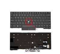 DMJBNBPO Tastiera russa spagnola, compatibile con Lenovo, Thinkpad | E480 E485 L480 L380 T490 E490 E495 L490 T495 Yoga L390 T480S P43S 01YP360(US Black Hole)