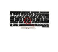 DMJBNBPO Tastiera russa spagnola, compatibile con Lenovo, Thinkpad | E480 E485 L480 L380 T490 E490 E495 L490 T495 Yoga L390 T480S P43S 01YP360(US Silver Backlight)