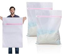 Dmjia Sacchetti Lavatrice 60 x 90 CM, 2 Pezzi Retina per Lavatrice Extra Large, Sacchetto per Lavatrice, Sacco Biancheria Rete, Sacchi per Biancheria, Rete Salvabucato, Bucato Lavatrice Borse in Rete