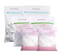 Dmjia® Sacchetti Lavatrice Biancheria 6 Pezzi, Retina per Lavatrice 40 cm - 60 cm 3 Diverse Dimensioni, Sacchetto Lavatrice con Copertura Protettiva con Cerniera, Molto Resistente