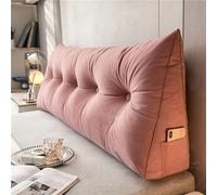 DMJLI-T Cuscino Schienale Letto E Divano Cuscino Cuneo per Letto Premium Imbottito Cuscino per Testiera Imbottita Cuscino per Lettino da Giorno Schienale Lettura Ad Angolo Triangolare-Pink,60×50×20cm