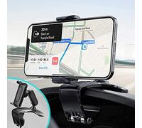 DMJWAN Supporto per telefono da auto, specchietto retrovisore multifunzione per cruscotto con morsetto a molla regolabile a 360 °, adatto per smartphone da 4-7 pollici