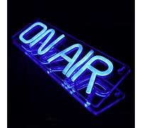 DMKYDM Insegne al neon ON AIR, luci notturne a LED, decorazione illuminata da studio, connessione USB, per la registrazione di decorazioni per la casa di pub, bar, radio