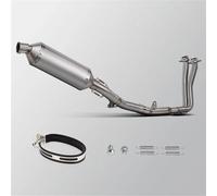 DMLHL Progetto di S&istema Completo di Scarico per Moto, Marmitta, Collegamento Collettore Anteriore per Transalp 750 XL750(Style 1)